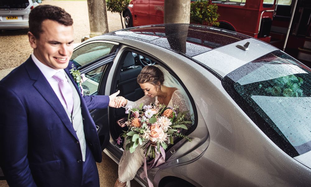 Aura Journeys Wedding Car Hire in Grantham - Bride and Groom