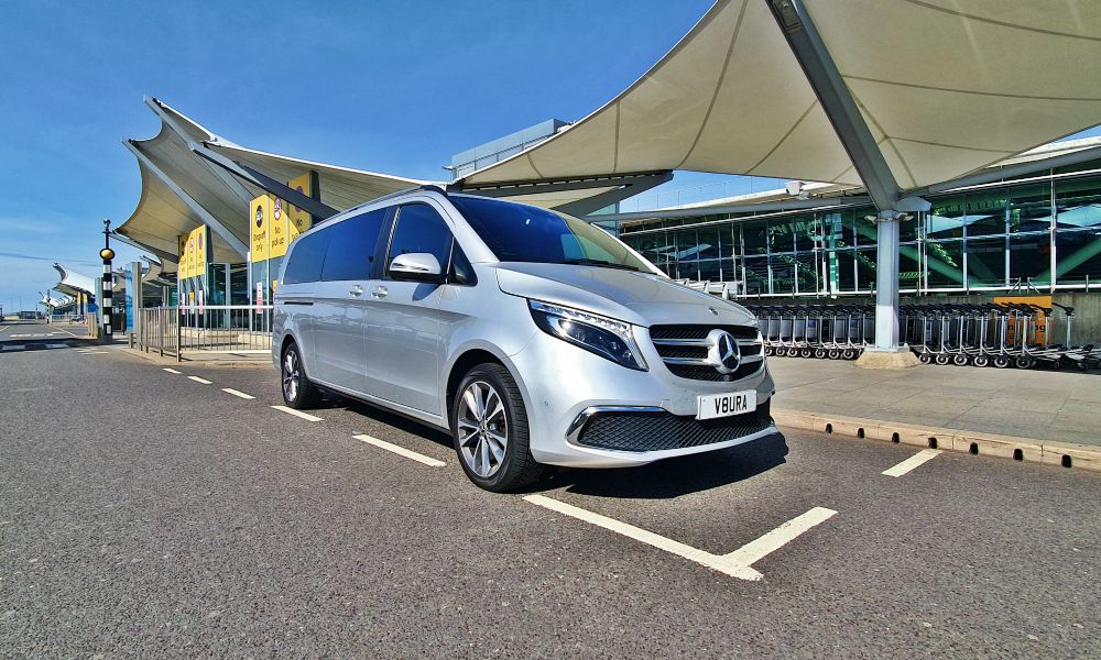 Luxury VIP Chauffeur Service in the UK - Mercedes Benz V Class Super Lux at London Heathrow Airport